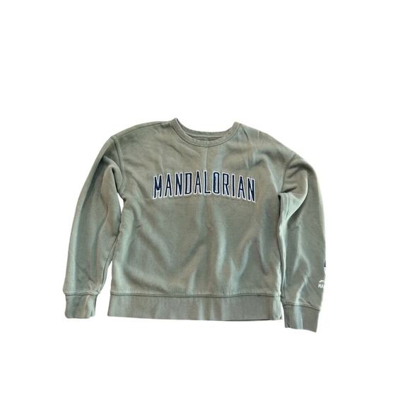 GAP Kids Green Mandalorian Star Wars Graphic Embroidered Sweatshirt Size XXL - Picture 1 of 6